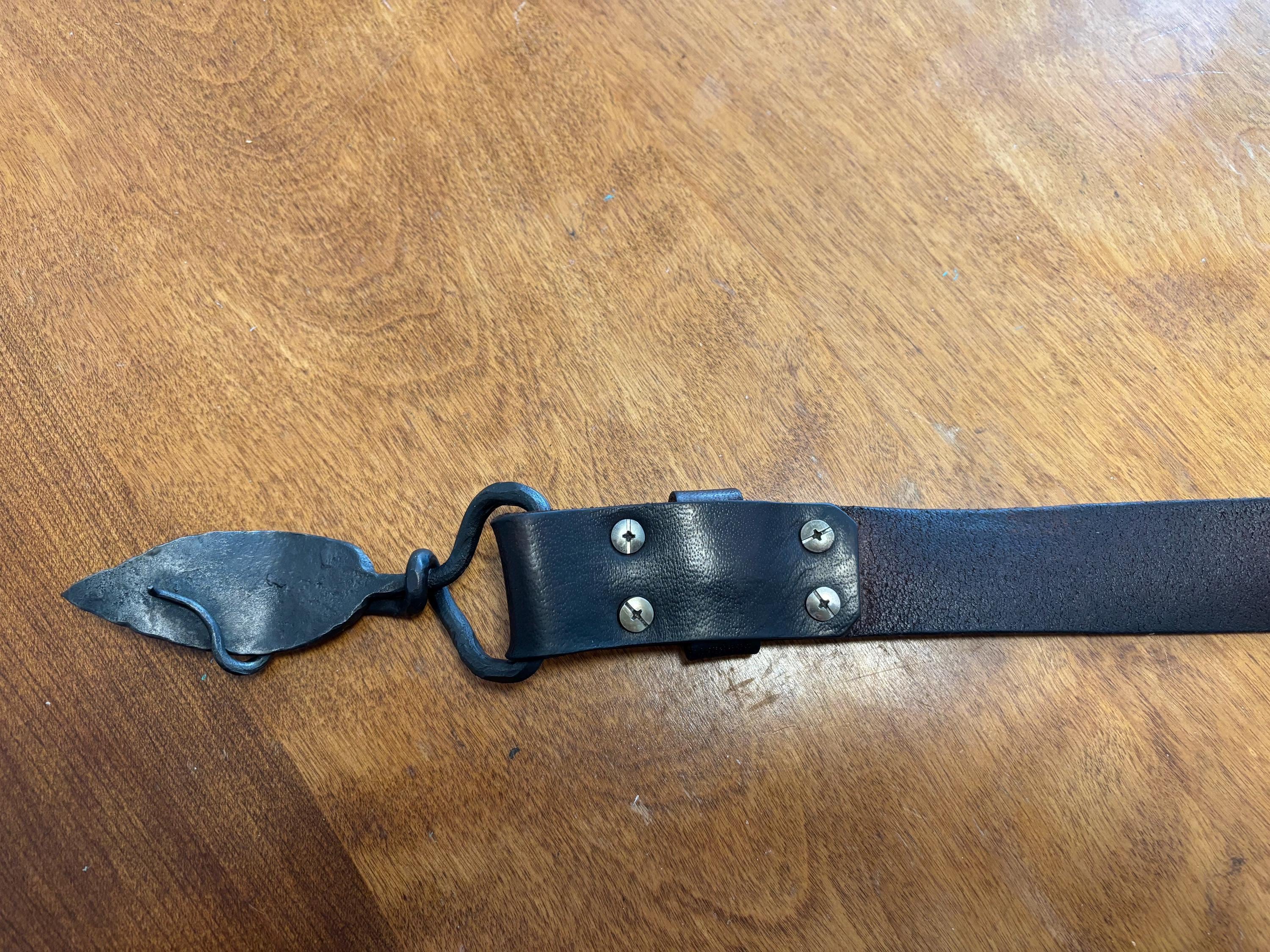 Hand Forged Leaf Belt Buckles