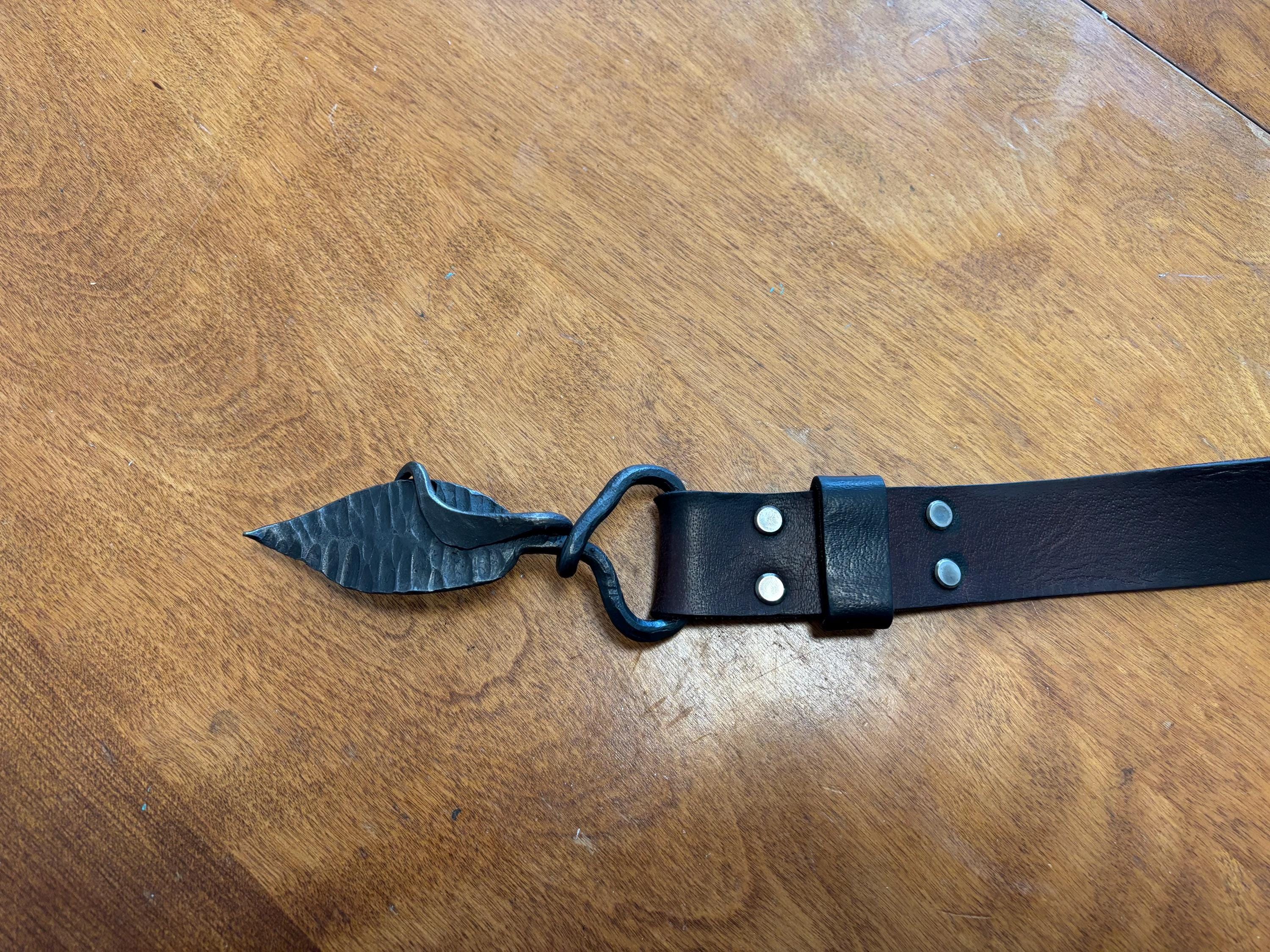 Hand Forged Leaf Belt Buckles