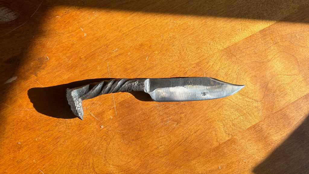 Customizable Forged Roalroad Spike Knives