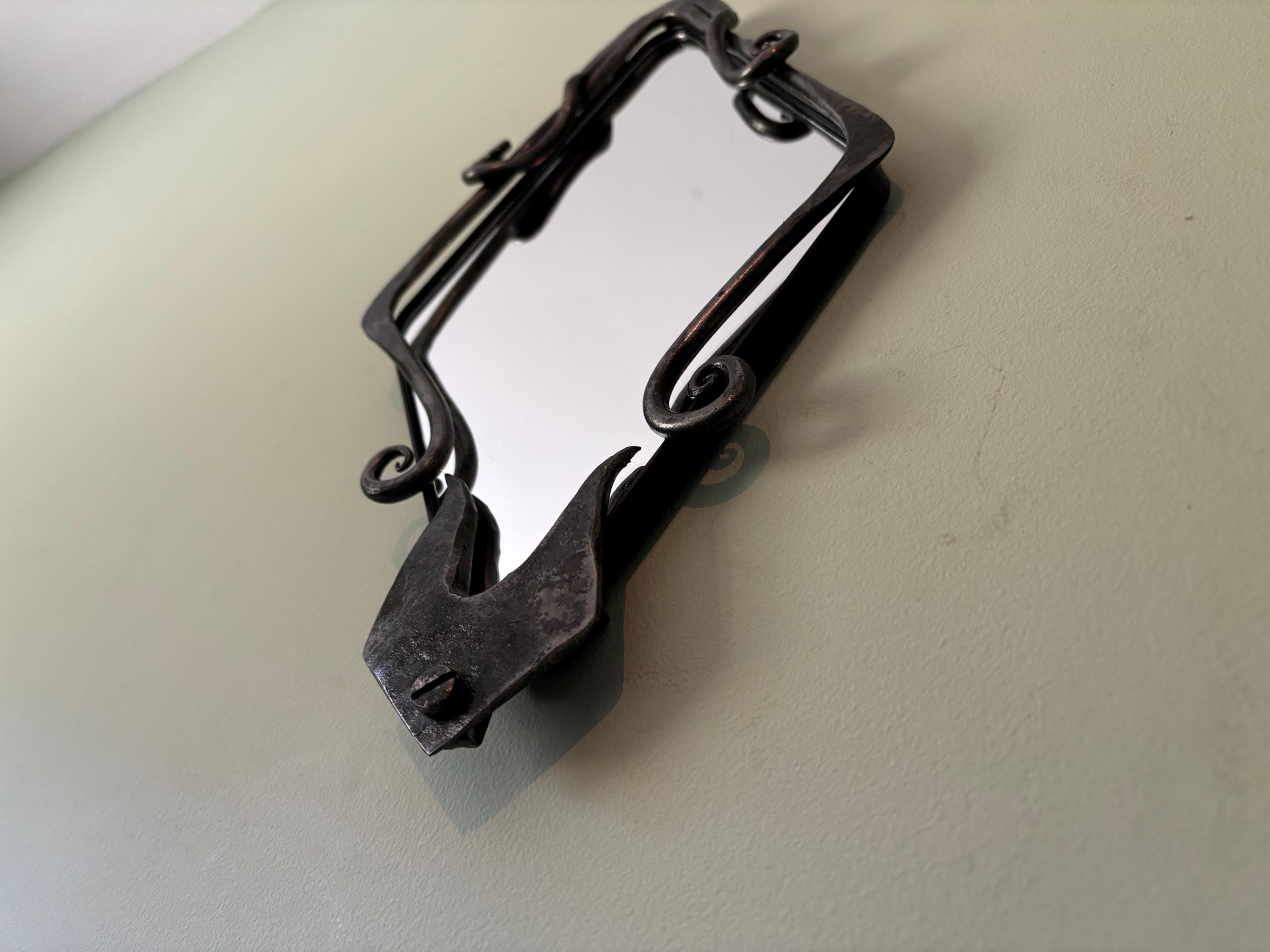 Hand Forged Decorative Wall Mirror and Frame